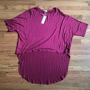 🖤 Maroon cotton high low t-shirt!